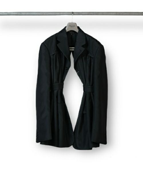 COMME des GARÇONS 黒 プリーツ ジャケット M ブラックコムデギャルソンBLACK COMME des GARCONS ウールプリーツ