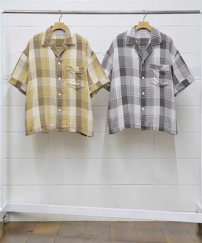 UNUSED＞Check short sleeve shirt | MAKES ONLINE STORE