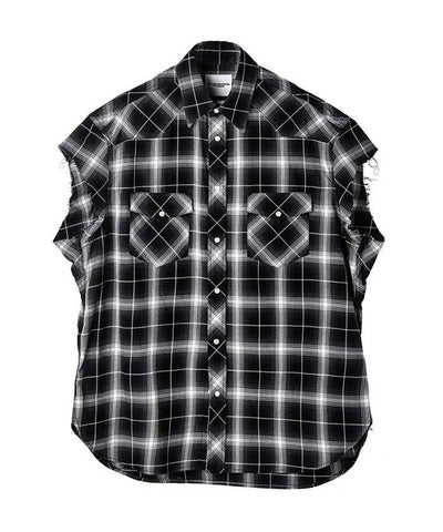 TAKAHIROMIYASHITATheSoloist.＞cut off sleeve western shirt 