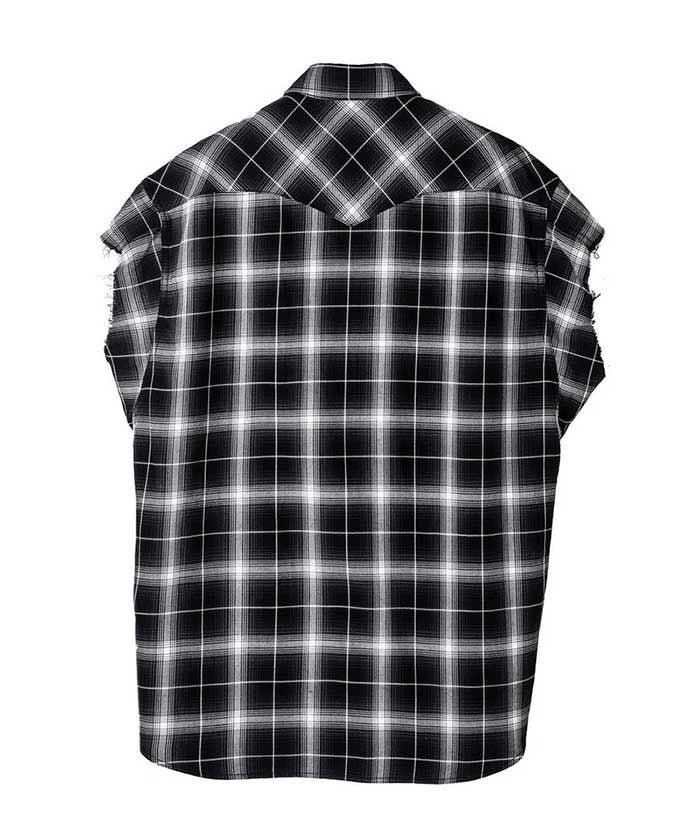 TAKAHIROMIYASHITATheSoloist.＞cut off sleeve western shirt