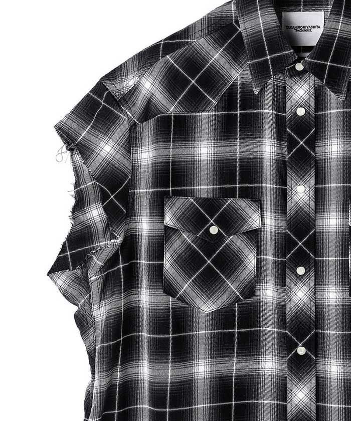 TAKAHIROMIYASHITATheSoloist.＞cut off sleeve western shirt