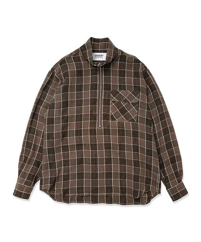 Hombre Nino＞PLAID HALF ZIP SHIRT (HN0241-SH0004 ) | MAKES ONLINE