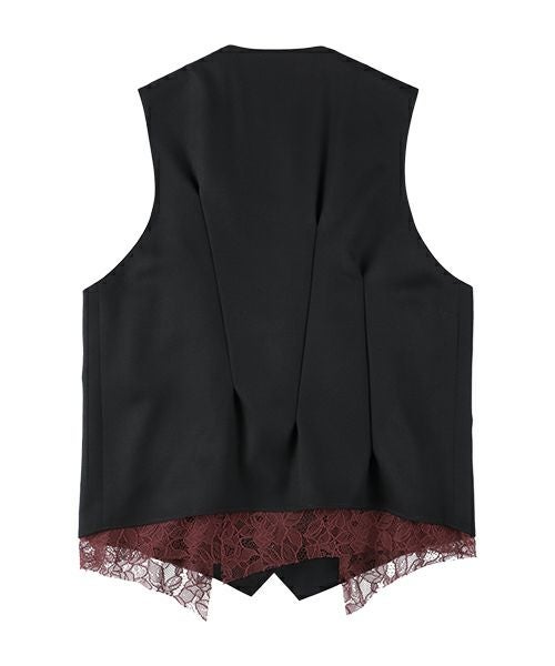 sulvam＞ギャバジンレースダーツベスト | MAKES ONLINE STORE