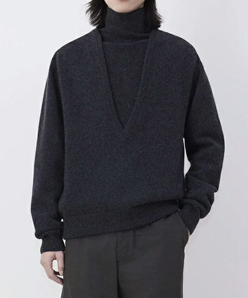 ＜LEMAIRE＞DEEP V NECK JUMPER