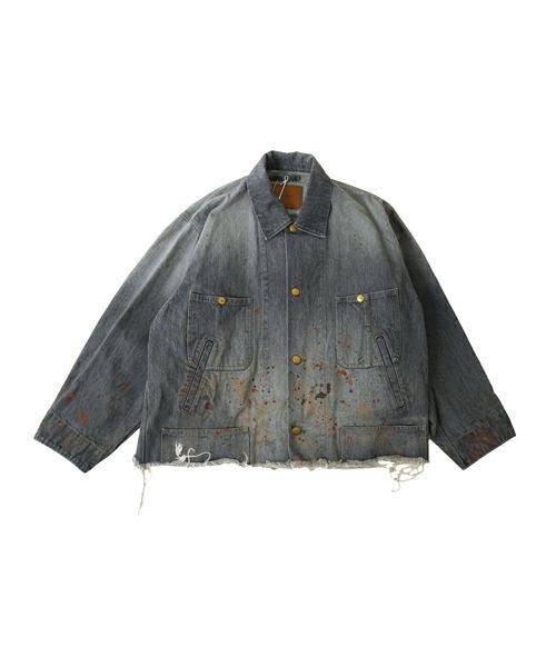 ジャケット・アウター doublet CUT OFF OVERSIZED DENIM JACKET DISTORTED CUTTING DENIM JACKET