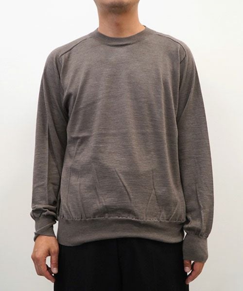blurhms＞Wool Cashmere Silk Knit Crew Neck | MAKES ONLINE STORE