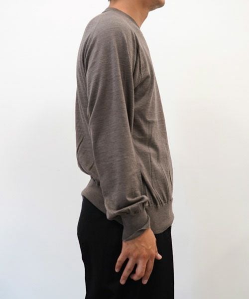blurhms＞Wool Cashmere Silk Knit Crew Neck | MAKES ONLINE STORE