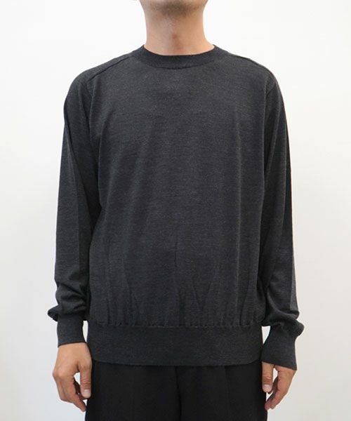 ＜blurhms＞Wool Cashmere Silk Knit Crew Neck