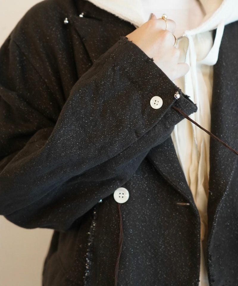 Midorikawa＞GLITTER NEL DAMAGE COAT | MAKES ONLINE STORE