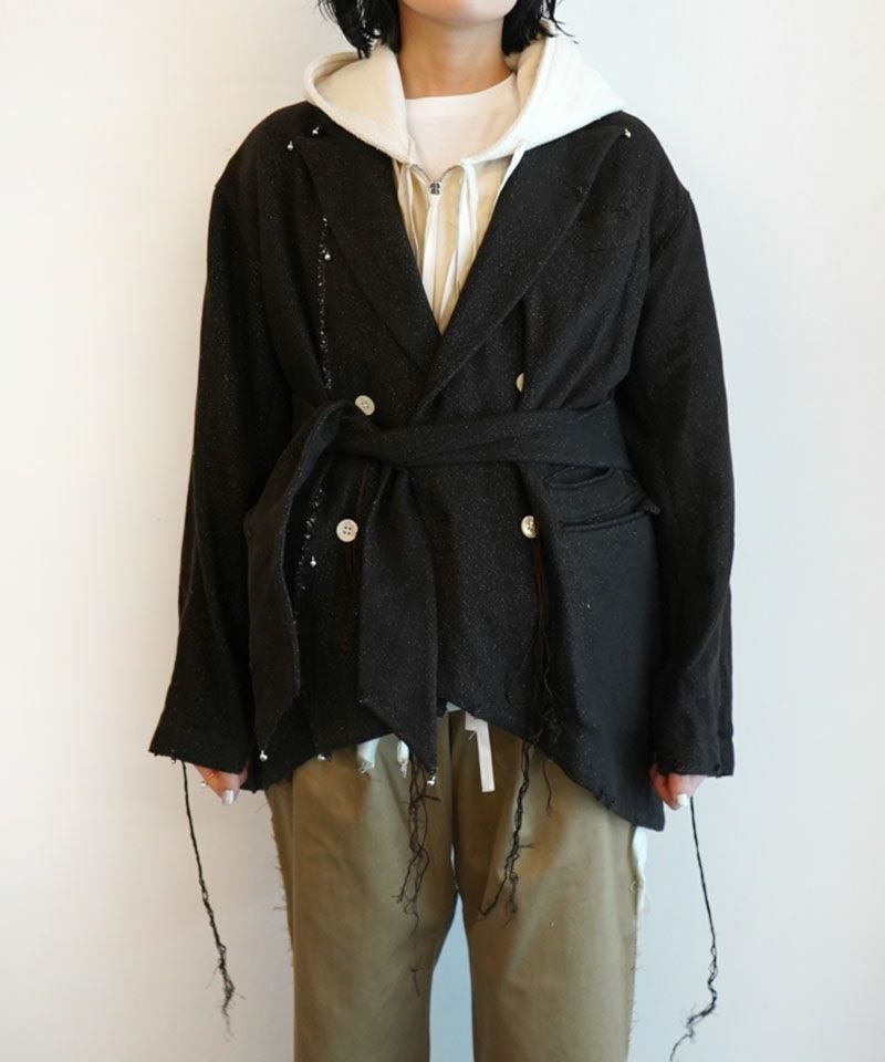 Midorikawa＞GLITTER NEL DAMAGE COAT | MAKES ONLINE STORE