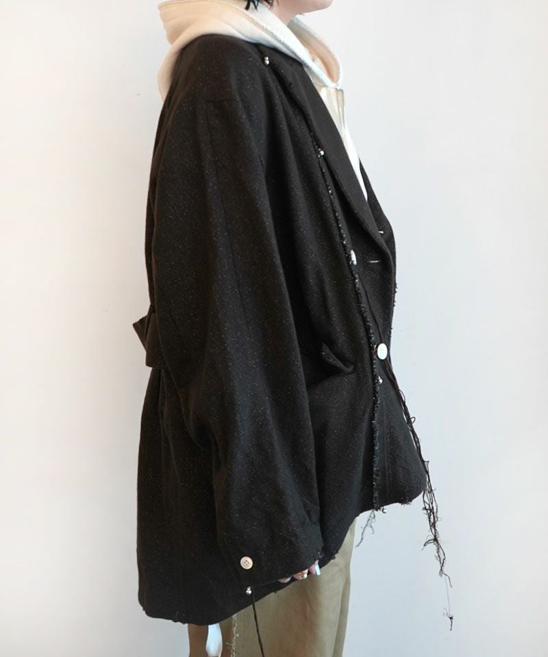 Midorikawa＞GLITTER NEL DAMAGE COAT | MAKES ONLINE STORE