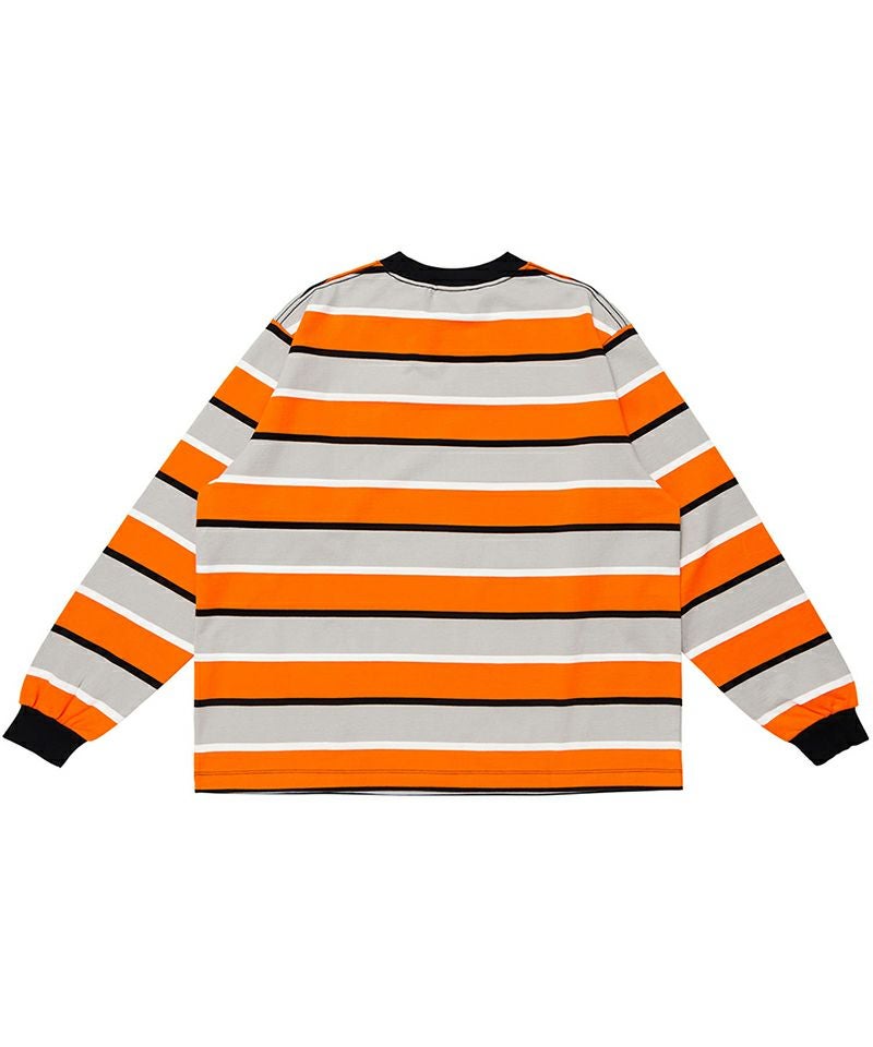 LQQK Studio＞L/S RUGBY WEIGHT BORDER TEEBOX LOGO | MAKES ONLINE STORE