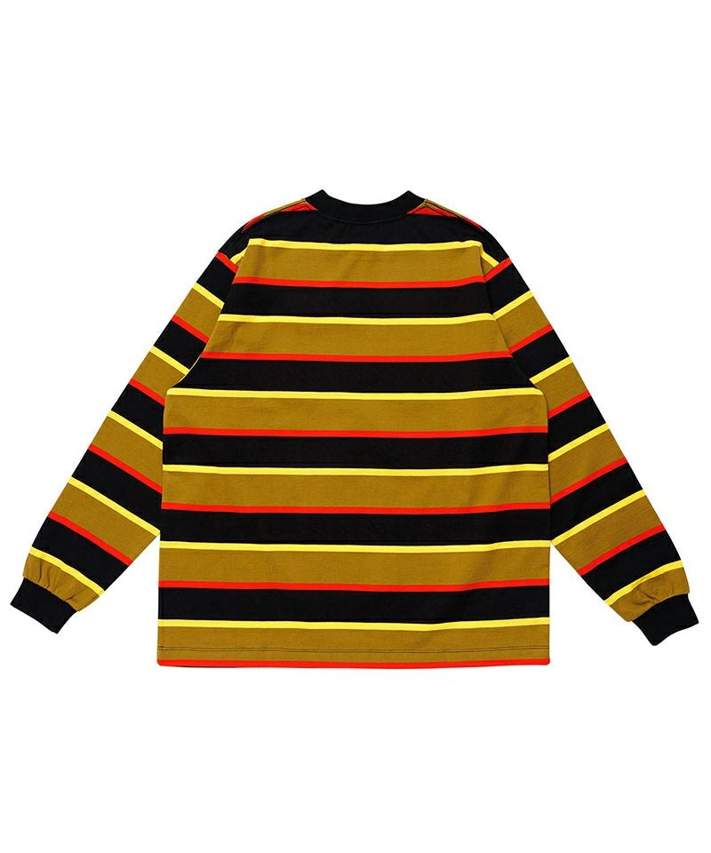 LQQK Studio＞L/S RUGBY WEIGHT BORDER TEEBOX LOGO | MAKES ONLINE STORE