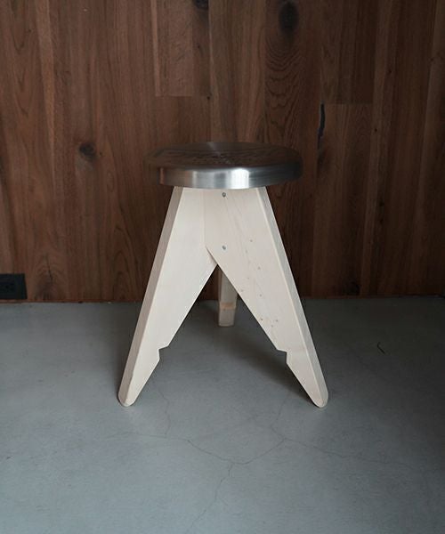 ＜M&M Furniture＞Circle Stool Stainless Seat