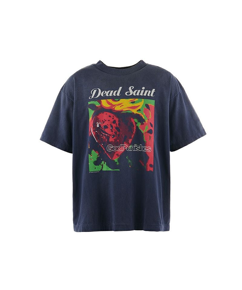 ＜SAINT MICHAEL＞SS TEE / DEAD SAINT / NAVY
