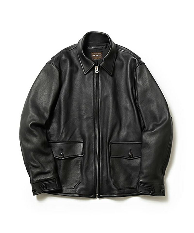 MR.OLIVE＞HAIR SHEEP SOFT LEATHER / TYPE M421A FLIGHT JACKET