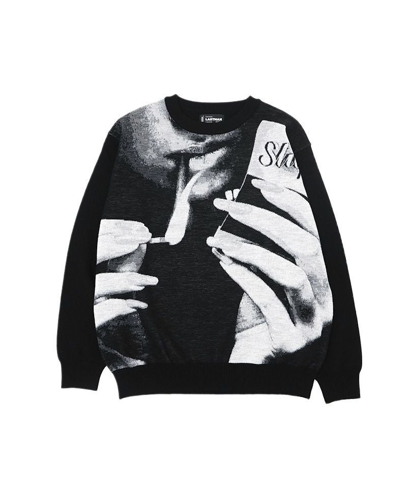 ＜LASTMAN＞JACQUARD KNIT "STUFF"