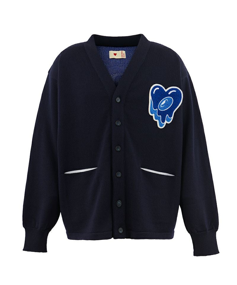 〈新品未使用〉Emotionally Unavailable カーディガン EMOTIONALLY UNAVAILABLE＞NOW ON REC CARDIGAN / NAVY | MAKES ONLINE