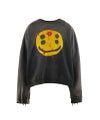 ＜SAINT MICHAEL＞CP_CREW SWEAT / SMILE / BLACK