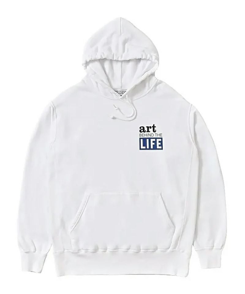 ＜ARTIST PROOF®＞BACK SIDE OF THE FRAME HOODIE WHITE