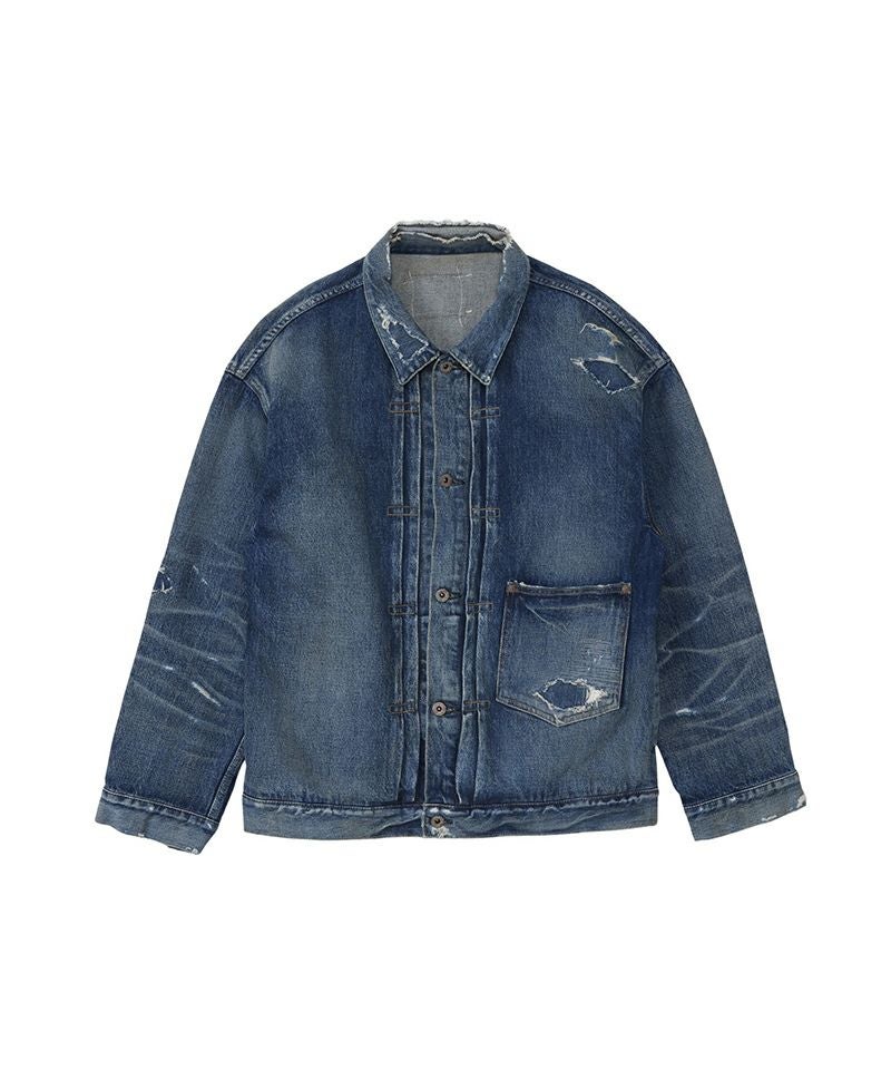 MADNESS＞AGING TYPE-I DENIM TRUCKER (DAMAGED AND REPAIRED FINISH