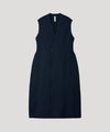 ＜CFCL＞MIRAN COLLARLESS LONG VEST(NAVY)