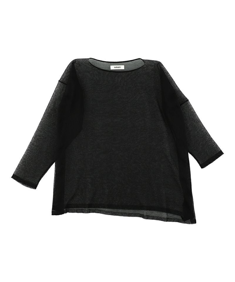 ＜sulvam＞アシンメトリーシースルーニット