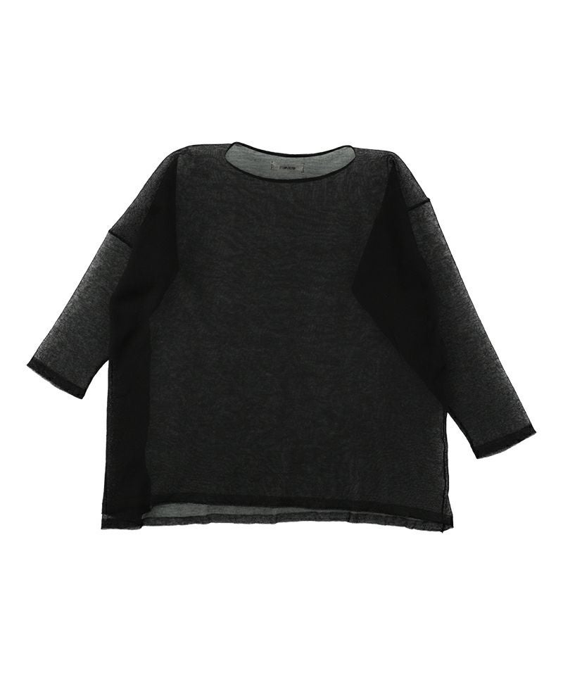 sulvam＞アシンメトリーシースルーニット | MAKES ONLINE STORE