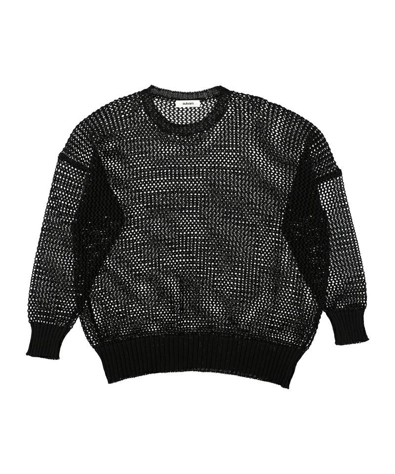 サルバム SP-K03-820 コットンVネックニット レディース M sulvam＞メッシュプルオーバーニット | MAKES ONLINE STORE