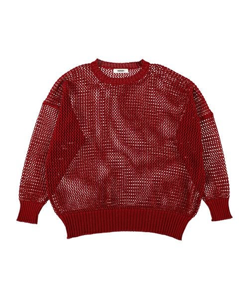 ＜sulvam＞メッシュプルオーバーニット