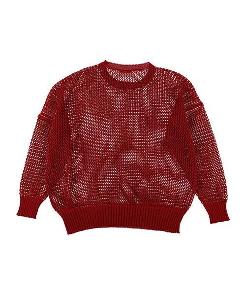 サルバム SP-K03-820 コットンVネックニット レディース M sulvam＞メッシュプルオーバーニット | MAKES ONLINE STORE