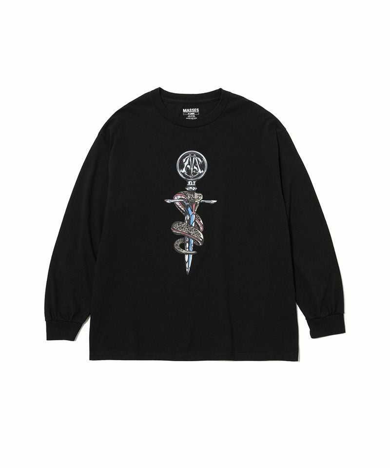 MASSES マシス　tee MASSES＞T-SHIRT L/S CROSS SNAKE | MAKES ONLINE STORE