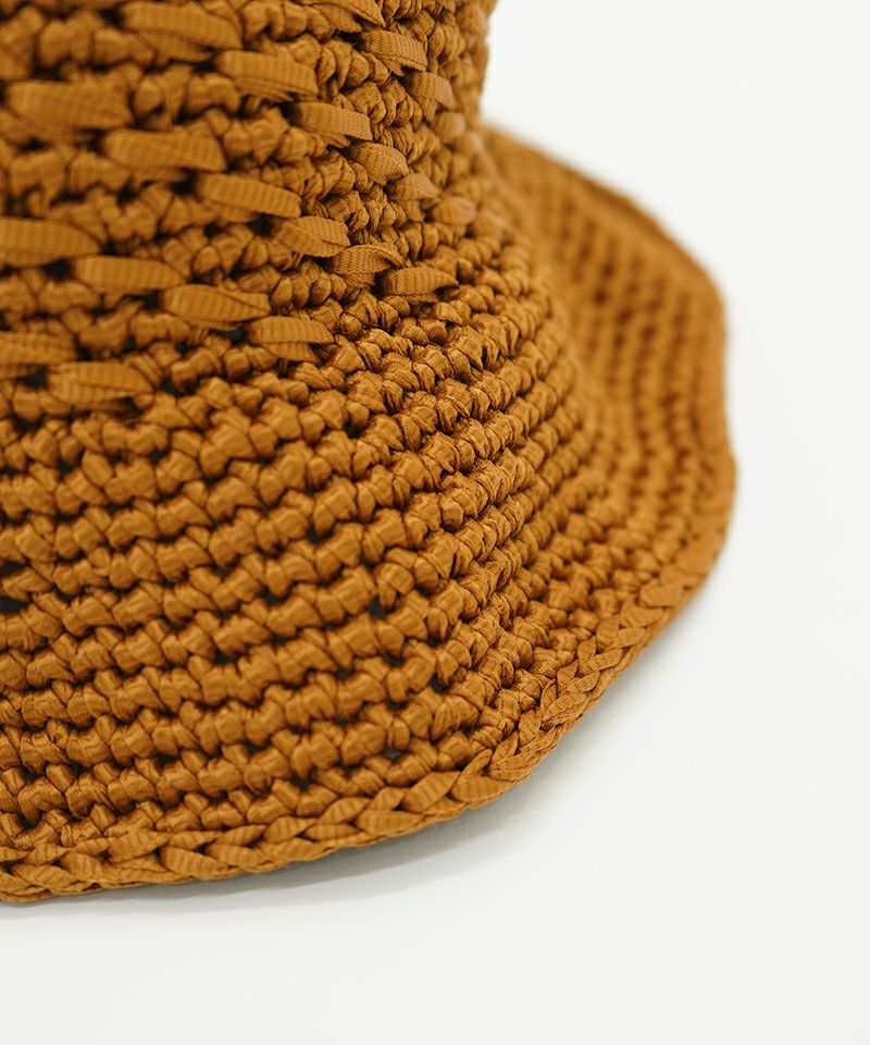 KIJIMA TAKAYUKI＞POLY HAND KNIT BUCKET HAT (KN-251104) | MAKES