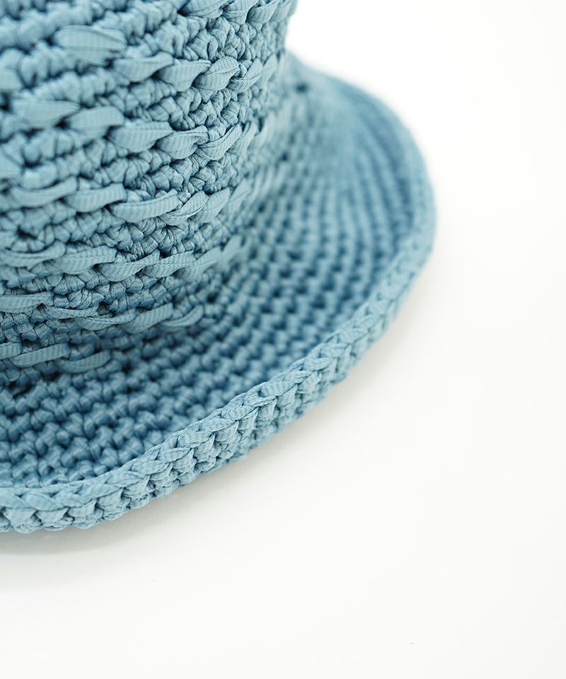 KIJIMA TAKAYUKI＞POLY HAND KNIT BUCKET HAT (KN-251104) | MAKES