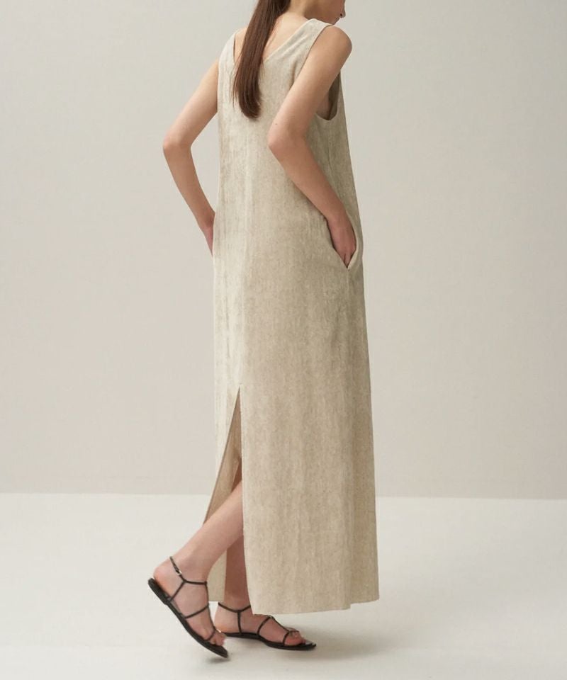 ATON＞LINENVELVET TANK TOP DRESS | MAKES ONLINE STORE