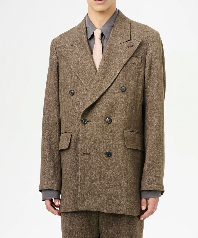 OUR LEGACY＞SHARP DB BLAZER-Tobacco Delave Linen | MAKES ONLINE STORE