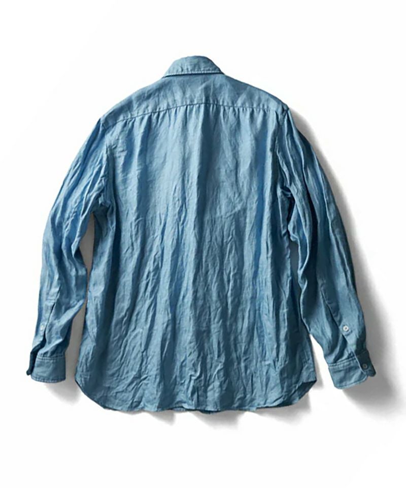 山内＞藍染ヘンプツイルシャツ(ai1) | MAKES ONLINE STORE