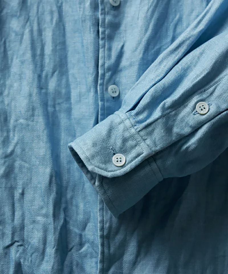 山内＞藍染ヘンプツイルシャツ(ai1) | MAKES ONLINE STORE