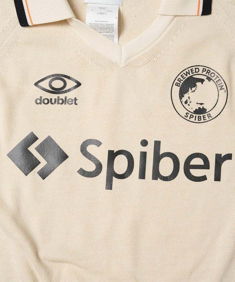 Doublet 25ss Spiber アイボリーポロシャツ doublet(ダブレット)TEAM SPIBER FOOTBALL KNITWEAR (25SS54KN183