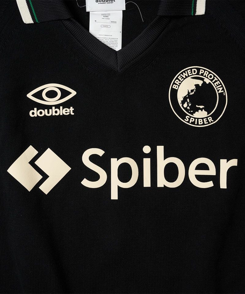 Doublet 25ss Spiber アイボリーポロシャツ doublet(ダブレット)TEAM SPIBER FOOTBALL KNITWEAR (25SS54KN183