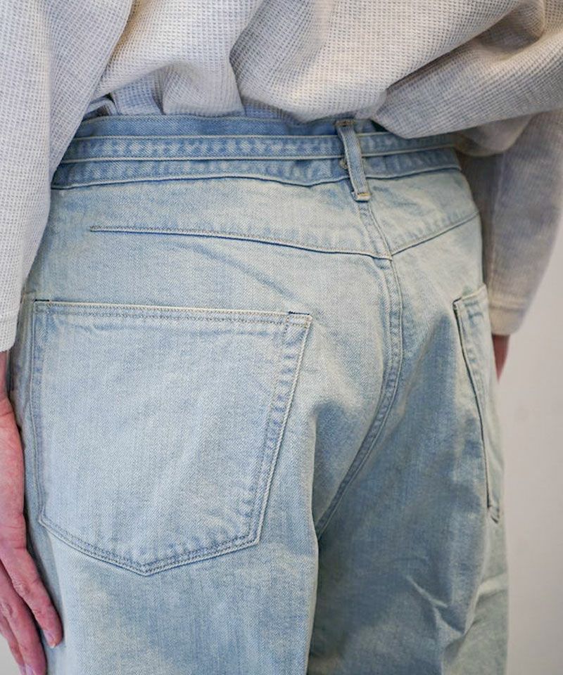 blurhms＞12.9oz Denim Narrow Belted Pants | MAKES ONLINE STORE