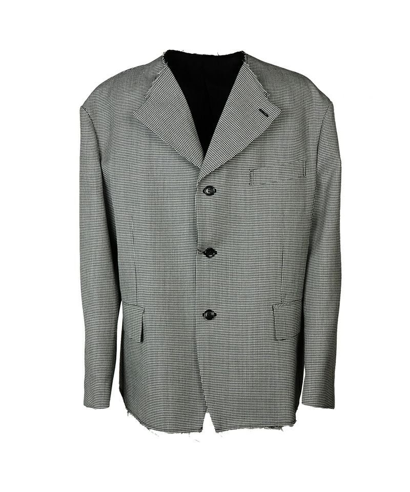 BLACK COMME des GARCONS＞ハードウール 千鳥格子 (1O-J011-052