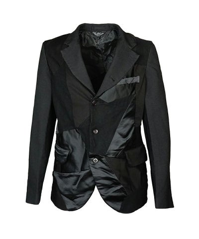 BLACK COMME des GARCONS＞エステル厚ギャバジン パッチワーク 製品後 