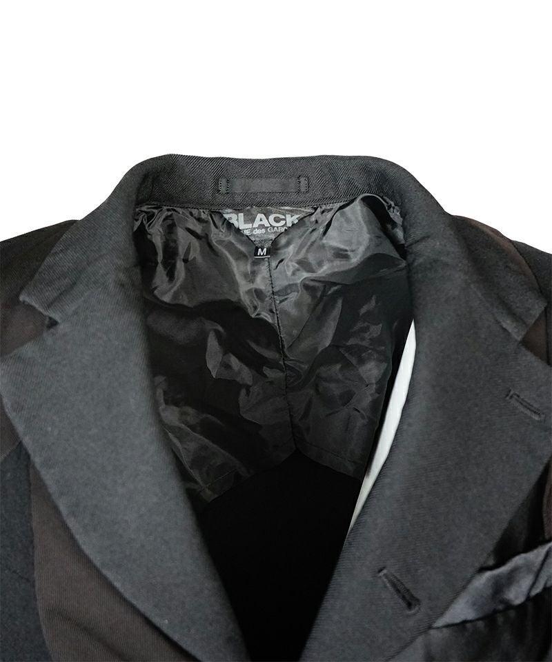 BLACK COMME des GARCONS＞エステル厚ギャバジン パッチワーク 製品後