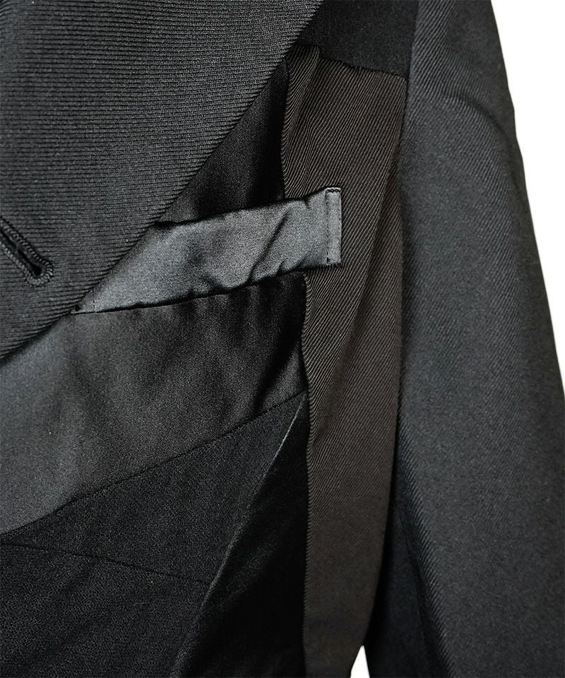 BLACK COMME des GARCONS＞エステル厚ギャバジン パッチワーク 製品後