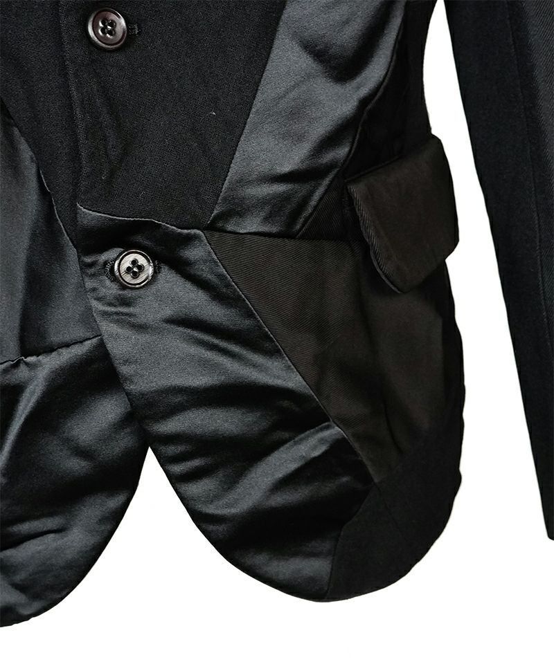 BLACK COMME des GARCONS＞エステル厚ギャバジン パッチワーク 製品後
