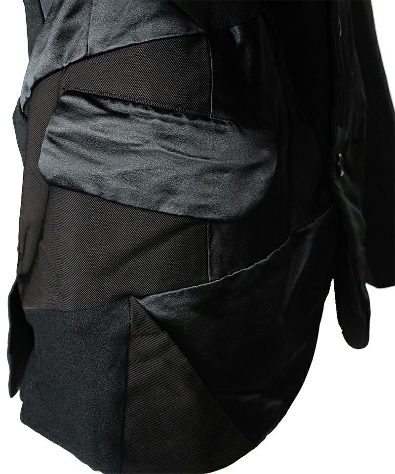 BLACK COMME des GARCONS＞エステル厚ギャバジン パッチワーク 製品後