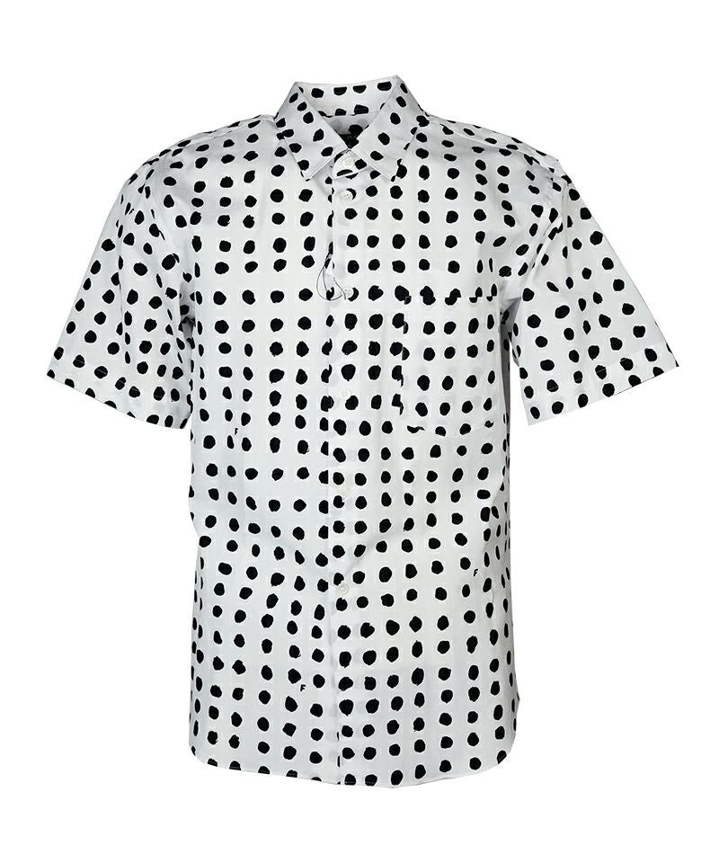 BLACK COMME des GARCONS＞綿ブロード FILIP PAGOWSKI プリント シャツ