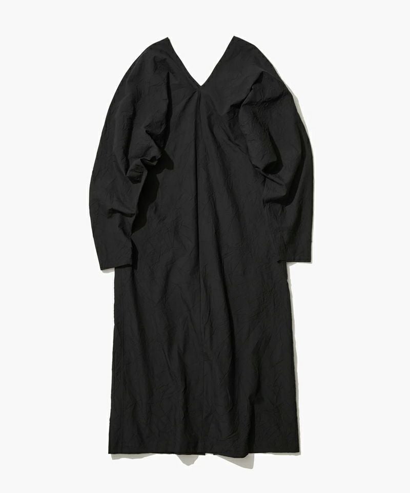 ATON＞CATCH WASHER COTTON V-NECK DRESS | MAKES ONLINE STORE