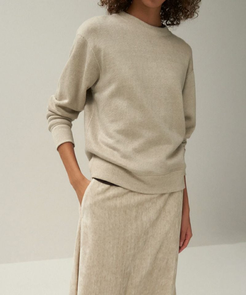 ATON＞LINEN JERSEY LONG SLEEVE PULLOVER | MAKES ONLINE STORE